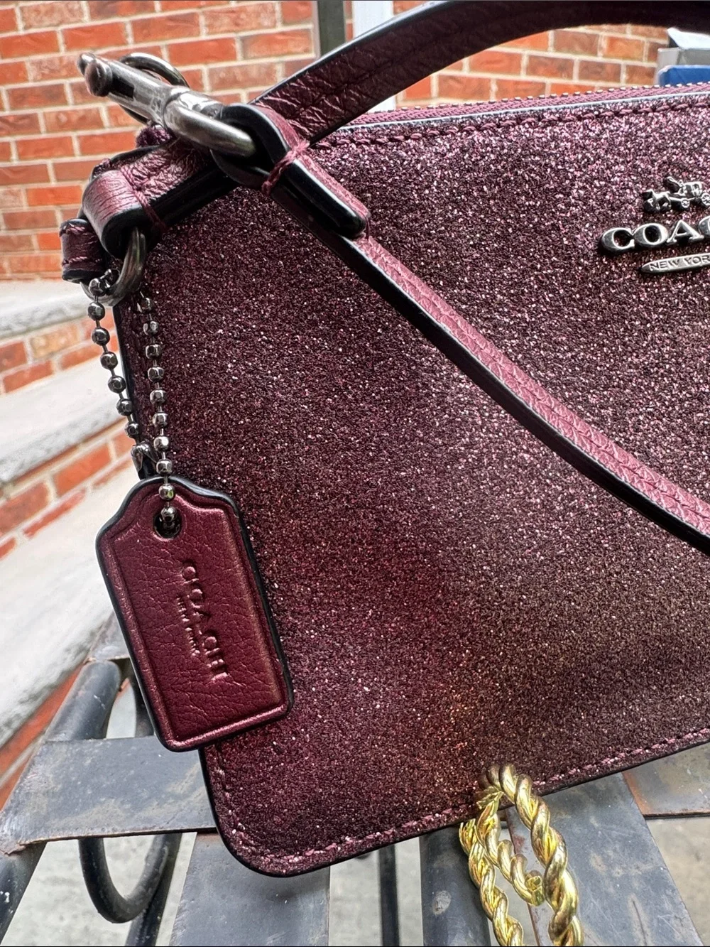 Coach wristlet shimmery